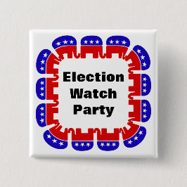 Chapa Cuadrada Fiesta de Observador Electoral Republicano