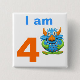 Chapa Cuadrada Fiesta del monstruo