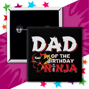 Chapa Cuadrada Fiesta estilo libro de historietas papá del cumple