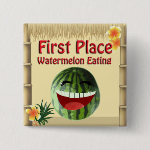 Chapa Cuadrada Fiesta Tropical Luau Tiki Hut 1 Place Watermelon