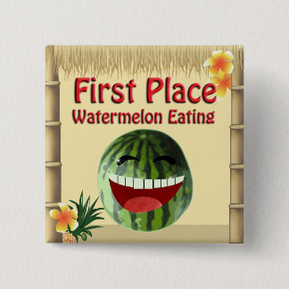 Chapa Cuadrada Fiesta Tropical Luau Tiki Hut 1 Place Watermelon