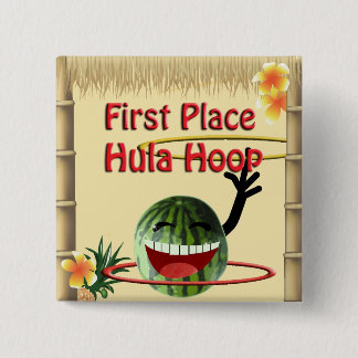 Chapa Cuadrada Fiesta tropical Tiki Hut 1ª plaza Hula Hoop