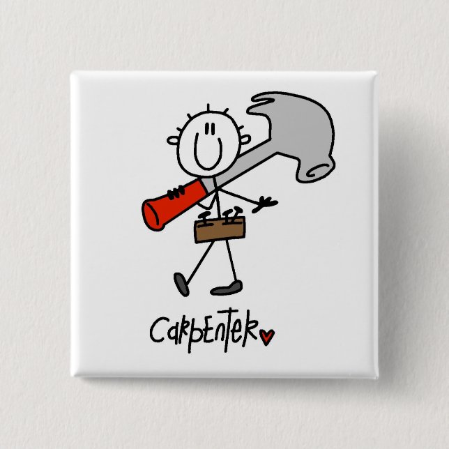 Chapa Cuadrada Figura básica camisetas y regalos del palillo del (Anverso)