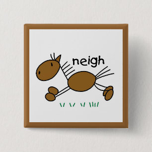 Chapa Cuadrada Figura camisetas y regalos del palillo del caballo