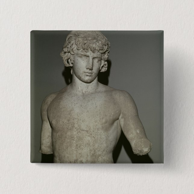 Chapa Cuadrada Figura de Antinous, después del ANUNCIO 130 (Anverso)