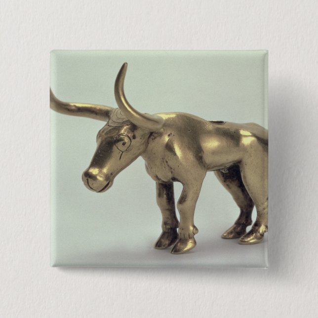 Chapa Cuadrada Figura de un toro (Anverso)