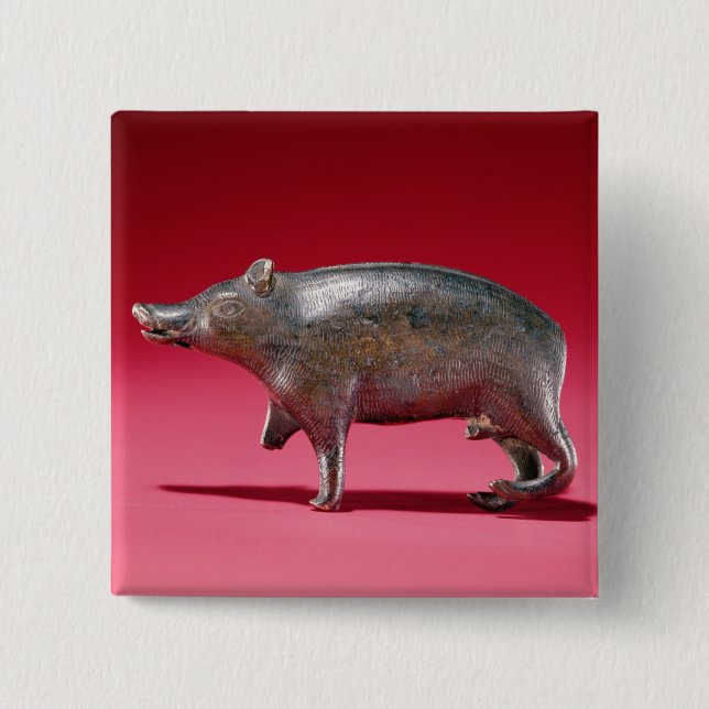 Chapa Cuadrada Figura de un verraco (Anverso)