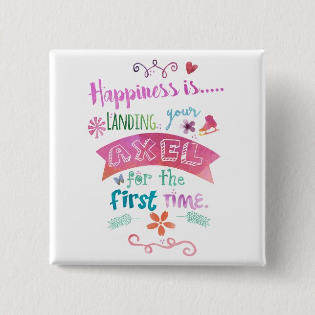 Chapa Cuadrada Figura imán del Axel del cuadrado del patín (Anverso)