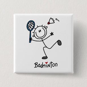 Chapa Cuadrada Figura masculina básica bádminton del palillo