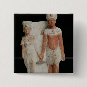 Chapa Cuadrada Figurilla de Amenophis IV y de Nefertiti