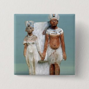 Chapa Cuadrada Figurilla de Amenophis IV y de Nefertiti
