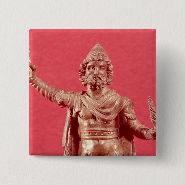 Chapa Cuadrada Figurilla de Júpiter Dolichenus (Anverso)