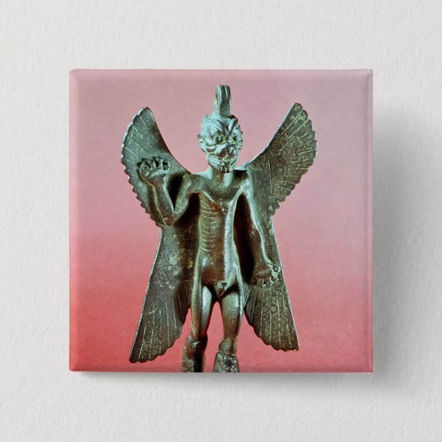 Chapa Cuadrada Figurilla de Pazuzu, demonio asirio del viento (Anverso)
