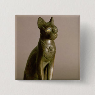 Chapa Cuadrada Figurilla de un gato que representa a la diosa