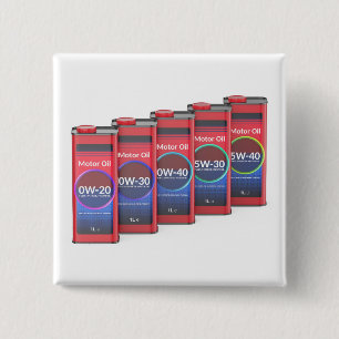 Chapa Cuadrada Fila con diferentes aceites de motor del automóvil
