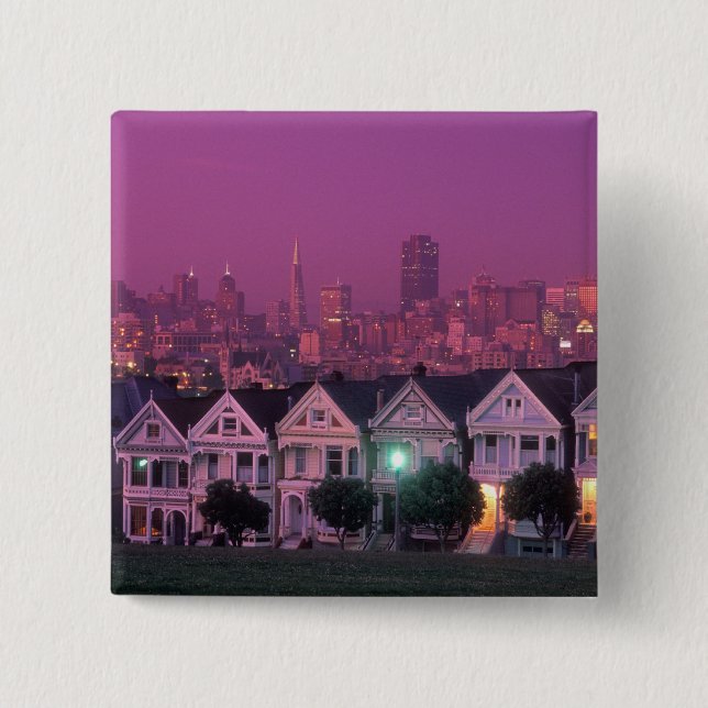 Chapa Cuadrada Filas al atardecer en San Francisco, (Anverso)