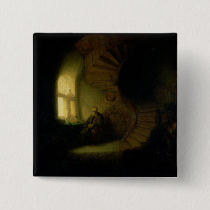 Chapa Cuadrada Filósofo en la meditación, 1632