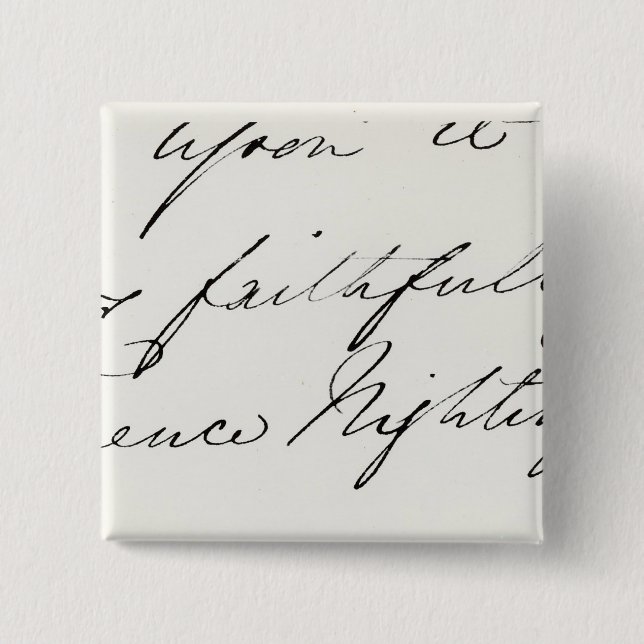 Chapa Cuadrada Firma de Florence Nightingale (Anverso)