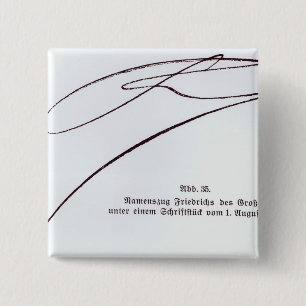 Chapa Cuadrada Firma de Frederick el grande