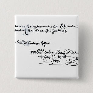 Chapa Cuadrada Firma de Johan de Witt