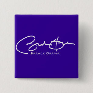 Chapa Cuadrada Firma de Obama