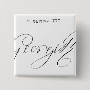 Chapa Cuadrada Firma de rey George III