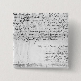 Chapa Cuadrada Firma de William Shakespeare, 1616