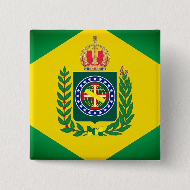 Chapa Cuadrada Flag of Empire of Brazil (Anverso)
