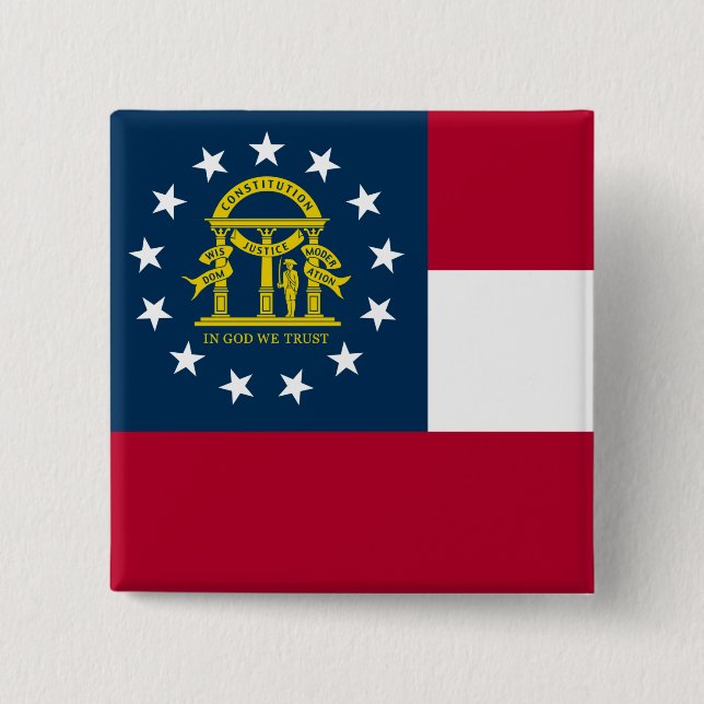 Chapa Cuadrada Flag of Georgia (US State) (Anverso)