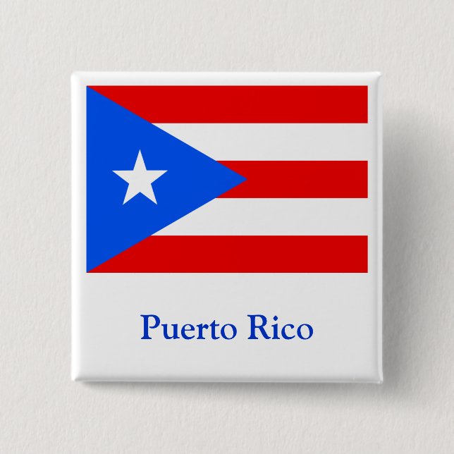 Chapa Cuadrada Flag of Puerto Rico (Anverso)