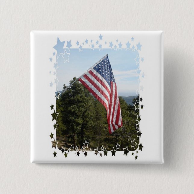 Chapa Cuadrada Flagwstars (Anverso)