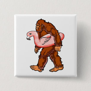 Chapa Cuadrada Flamingo Bigfoot