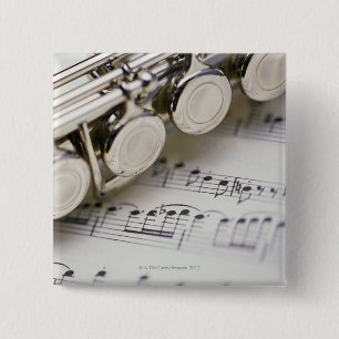 Chapa Cuadrada Flauta en la música de hojas