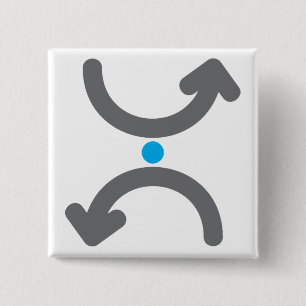 Chapa Cuadrada Flechas curvas abstractas intercambio flujo simból