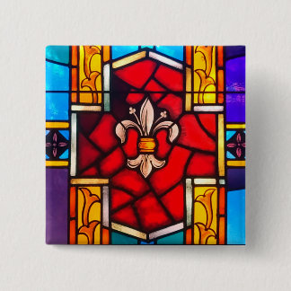 Chapa Cuadrada Fleur-de-lis
