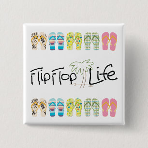 Chapa Cuadrada Flip Flop Life