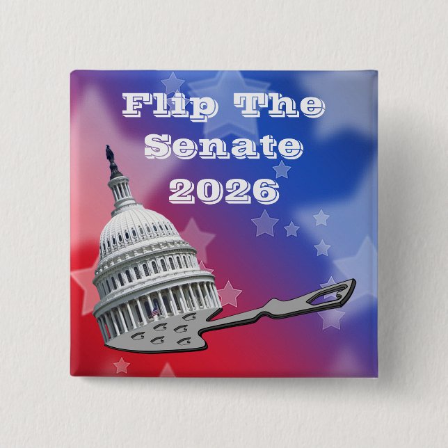 Chapa Cuadrada Flip The Senate Vote 2026 (Anverso)