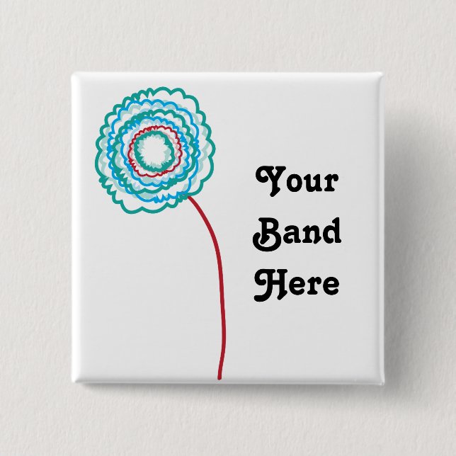 Chapa Cuadrada Flor (Anverso)