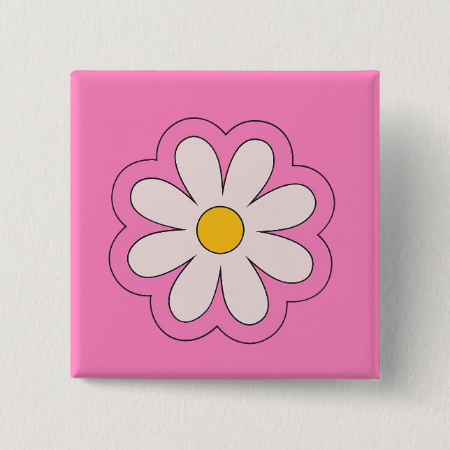 Chapa Cuadrada Flor (Anverso)