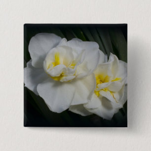 Chapa Cuadrada Flor blanca