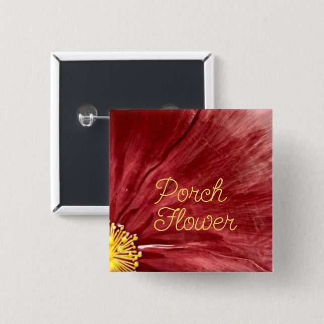 Chapa Cuadrada Flor de cerdo / Original / (Anverso y reverso)