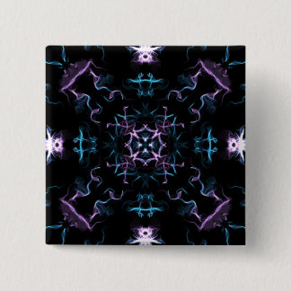 Chapa Cuadrada Flor de Mandala morada y azul