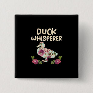 Chapa Cuadrada Flor de susurro de pato Funny Farming Farm Animal
