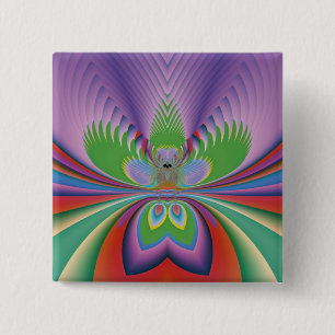 Chapa Cuadrada Flor morada