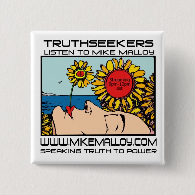 CHAPA CUADRADA FLOR POWR TRUTHSEEKER (Anverso)