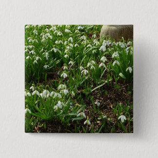 Chapa Cuadrada Floral de primavera (Galanthus)