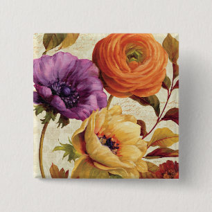 Chapa Cuadrada Floral en la plena floración