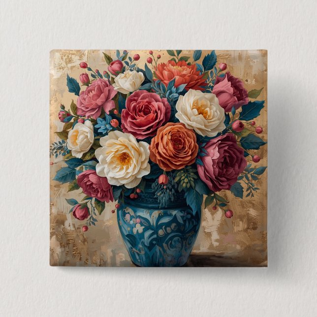 Chapa Cuadrada Floral Galore  (Anverso)