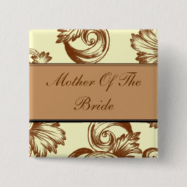 Chapa Cuadrada Florecimiento de la cosecha (Marrón claro)