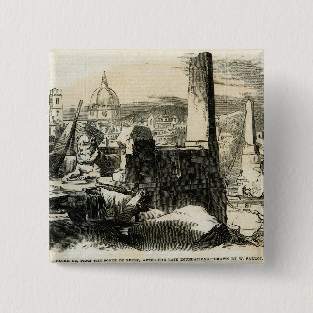 Chapa Cuadrada Florencia, del Ponte de Perro (Anverso)